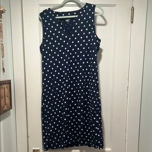 Navy Polka Dot Dress